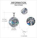wholesale 925 Sterling Silver Abalone Shell Celtic Knot Tree of Life Pendant Necklace-0-4