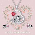 wholesale Sterling Silver Stone Cute Animal Pendant Necklace for Couples Sister Daughter Mother Birthday Gift-0-53