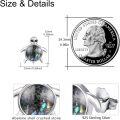 wholesale 925 Sterling Silver Abalone Shell Turtle Stud Earrings - Ocean Themed Sea Life  for Her-0-3