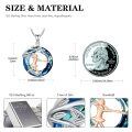 wholesale 925 Sterling Silver Blue Crystal Ballerina Dance Tree of Life Pendant Necklace for Women-0-3