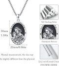 wholesale 925 Sterling Silver Saint Joseph Patron of Family and Happy Life Pendant Necklace for Men & Women-0-2