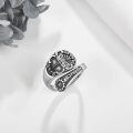 wholesale 925 Sterling Silver Dragonfly & Sunflower Open Adjustable Ring Set Gift for Her-0-4