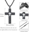 wholesale 925 Sterling Silver Black Celtic Knot Cross Pendant Chain Necklace for Men Boys -0-4