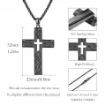 wholesale 925 Sterling Silver Black Celtic Knot Cross Pendant Chain Necklaces Wholesale for Men Boys -0-4