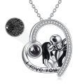 TOUPOP Sterling Silver Crystal Nightmare Necklace Jack Skull Sally Gift-0-0