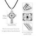 wholesale 925 Sterling Silver Viking Valknut Pendant with Black Onyx Stone and Celtic Knot Design - Mens Womens Jewelry-0-1