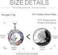 wholesale 925 Sterling Silver Rainbow Crystal Halloween Witch & Pumpkin Pendant Necklace-0-3