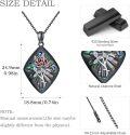 wholesale 925 Sterling Silver Black Rose & Abalone Shell Pendant Necklace for Women and Men-0-3