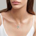 wholesale 925 Sterling Silver Green Crystal Butterfly Heart Pendant Necklaces for Mom Grandmother Gifts-0-3