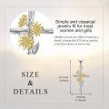 wholesale 925 Sterling Silver Sunflower Cross Pendant Necklace for Women-0-2