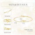 wholesale 14k Gold Infinity Heart Moissanite Accent Chain Bracelet For Women-0-3
