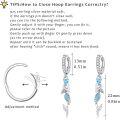 wholesale 925 Sterling Silver Mermaid Blue Crystal Drop Dangle Hook Earrings for Women Girls-0-4