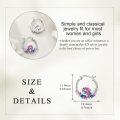 wholesale 925 Sterling Silver Unicorn Floral Huggie Hoop Earrings - Cute Animal Design Jewellery Gift for Girls and Women-0-4