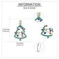 wholesale 925 Sterling Silver Christmas Tree Earrings With Multi Gemstones-0-4