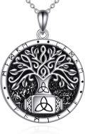 wholesale 925 Sterling Silver Tree of Life Pendant Norse Jewelry for Women Girls-0-0