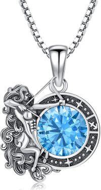 wholesale Metal Stone Zodiac Necklace Constellation Pendant Horoscope Gift for Women-Sagittarius(December)