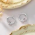 wholesale 925 Sterling Silver Sugar Glider Shape Studs Hoops Earrings for Girls and Women's Gifts-0-3
