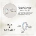 wholesale 925 Sterling Silver White Opal Abalone Hexagon Star Huggie Hoop Earrings-0-4