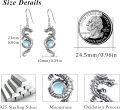 wholesale 925 Sterling Silver Moonstone Dragon Drop Earrings for Women and Men-0-5