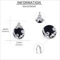wholesale 925 Sterling Silver Black Onyx Filigree Leverback Drop Earrings-0-3