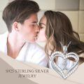 TOUPOP Sterling Silver Heart Initial A-Z Letter Pendant Necklace Gift for Women-0-2