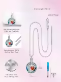 TOUPOP Sterling Silver Crystal Tree Of Life Urn Necklace For Ashes-0-4