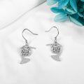 wholesale 925 Sterling Silver French Horn Shape Crystal Drop Earrings Music Lover Gifts for Her-0-3