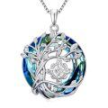 TOUPOP Sterling Silver Crystal Tree Of Life Pendant Necklace-0-0