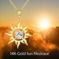 wholesale 14K Gold Opal Moonstone Starburst Pendant Necklace for Women-0-5