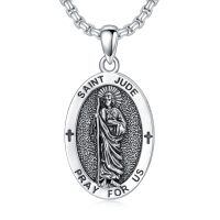wholesale 925 Sterling Silver Saint Jude Pendant Necklace-1-St.Jude