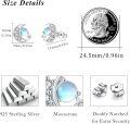 wholesale 925 Sterling Silver Opal Moon & Stars Stud Earrings - Celestial s for Women-0-4