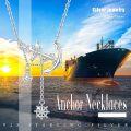 wholesale 925 Sterling Silver Anchor Dangle Pendant Necklace with Compass and Helm Charm Vintage s for Women Mom Mother Daughter-0-4