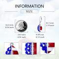 wholesale 925 Sterling Silver American Flag Football Leverback Drop Earrings Sports Gift for Her-0-3
