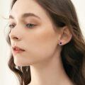 wholesale 925 Sterling Silver Purple Amethyst Stud Earrings-0-1