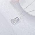 wholesale 925 Sterling Silver 2023 Graduation Cap & Heart Pendant Necklace for Women with Cubic Zirconia-0-4