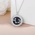 wholesale 925 Sterling Silver Taurus Zodiac Sign Constellation Pendant Necklace with Cubic Zirconia and Starry Sky Design for Women & Men-0-2
