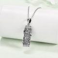 wholesale S925 Sterling Silver Zircon Daffodil Urn Necklace for Ashes, March Birth Flower Memorial Pendant, 18 Chain, Cremation Jewelry Gift-0-4