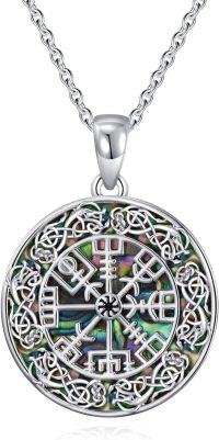 wholesale 925 Sterling Silver Abalone Shell Tree of Life Pendant with Celtic Dragon and Evil Eye Design Necklaces for Women Men s-2-Celtic Dragon