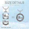 wholesale 925 Sterling Silver 925 Horseman on Unicorn Rune & Compass Pendant Necklace -0-4