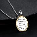 wholesale 925 Sterling Silver St Michael Pendant Necklace with Bible Verse Protection Gift for Men Boys Fathers Day-0-2