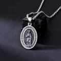 wholesale 925 Sterling Silver Saint Jude Medal Protective Amulet Necklace-0-1