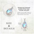 wholesale 925 Sterling Silver Moonstone Cat Pendant Necklace with Flowers and Leaves Design-0-2