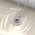 wholesale Sterling Silver Compass Birthstone Necklace  I d Be Lost Without You Pendant Jewelry for Women-0-5