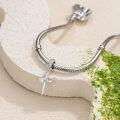 wholesale 925 Sterling Silver Cross Heart Crystal Dangle Charm-0-2
