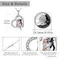 TOUPOP Sterling Silver & Stone Jack Sally Heart Infinity Skull Pendant Jewelry Gift-0-5