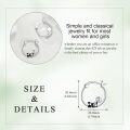 wholesale 925 Sterling Silver Panda Bear Bubble Tea Charm Hoop Earrings - Birthday Gift Ideas for Her-0-2
