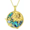 TOUPOP Sterling Silver Moon Star Necklace Sagittarius Zodiac Pendant-0-3