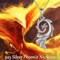 wholesale 925 Sterling Silver Phoenix Pendant Necklace-0-1