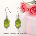 TOUPOP Sterling Silver Gemstone Hexagon Drop Dangle Earrings for Women-0-3