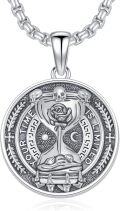 wholesale 925 Sterling Silver Rose Skulls Pendant Necklaces for Men Women Stoic Virtue s-0-0